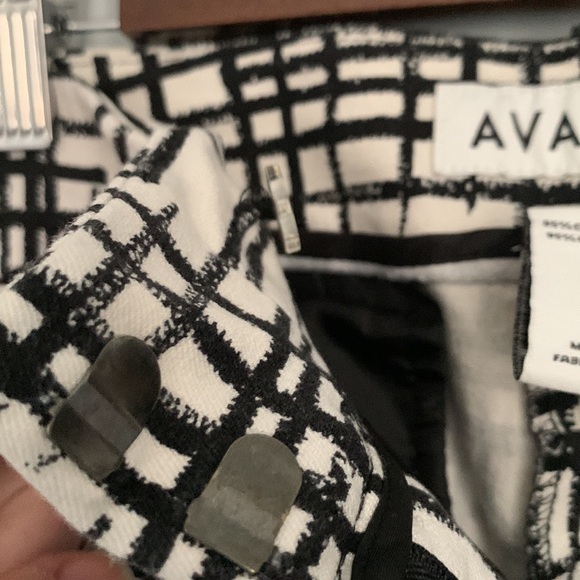 EUC Ava & Viv Artistic Brushstroke Check Ponte Knit Comfortable Work Pants 20W - Picture 11 of 12